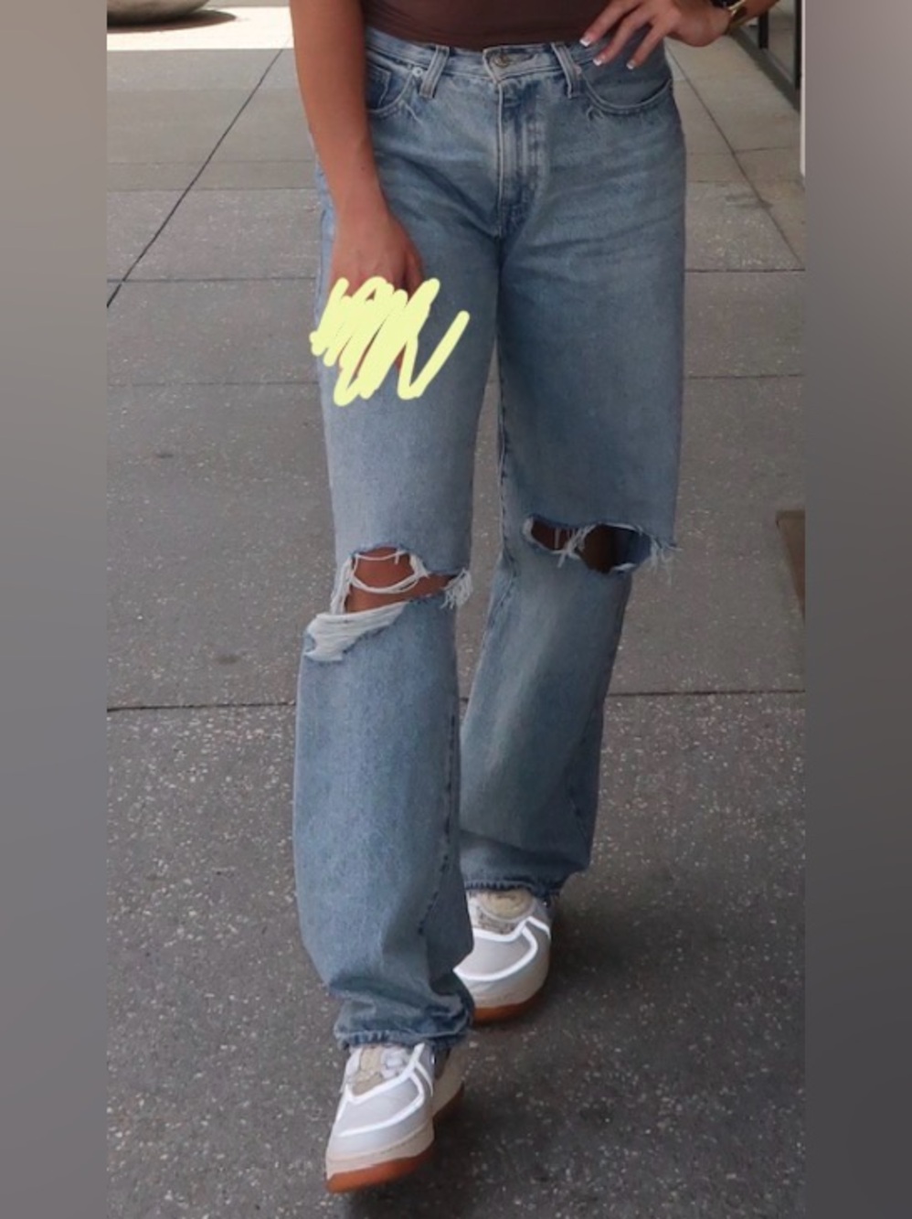 Light Wash Straight-Leg Jeans